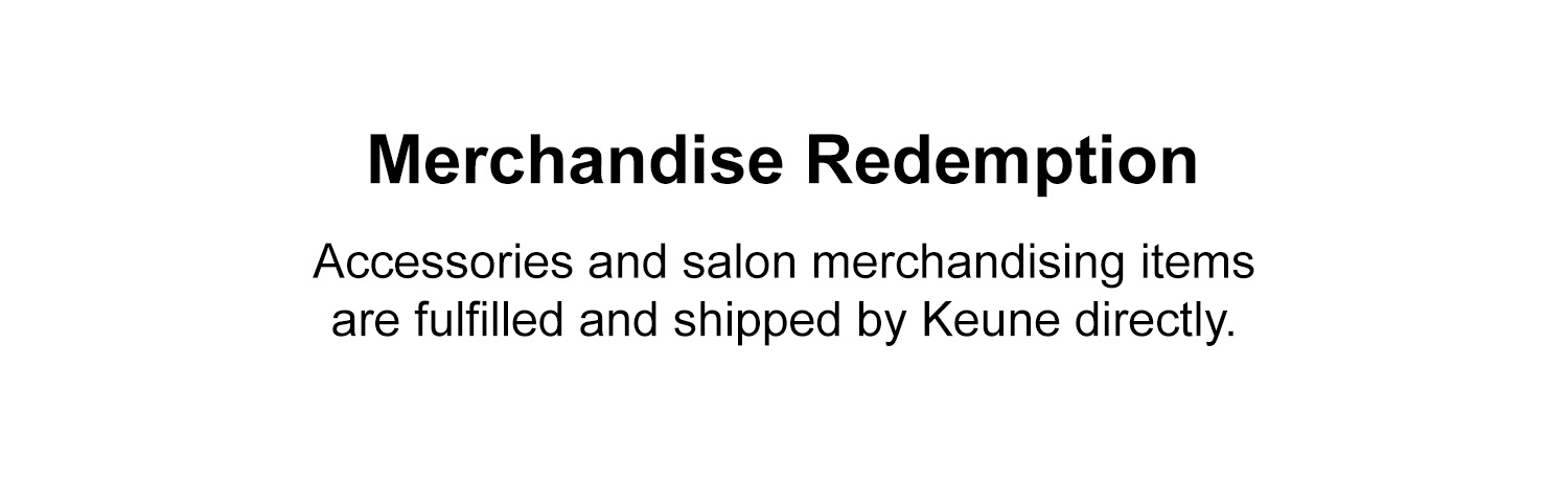 Keune Rewards Merchandise